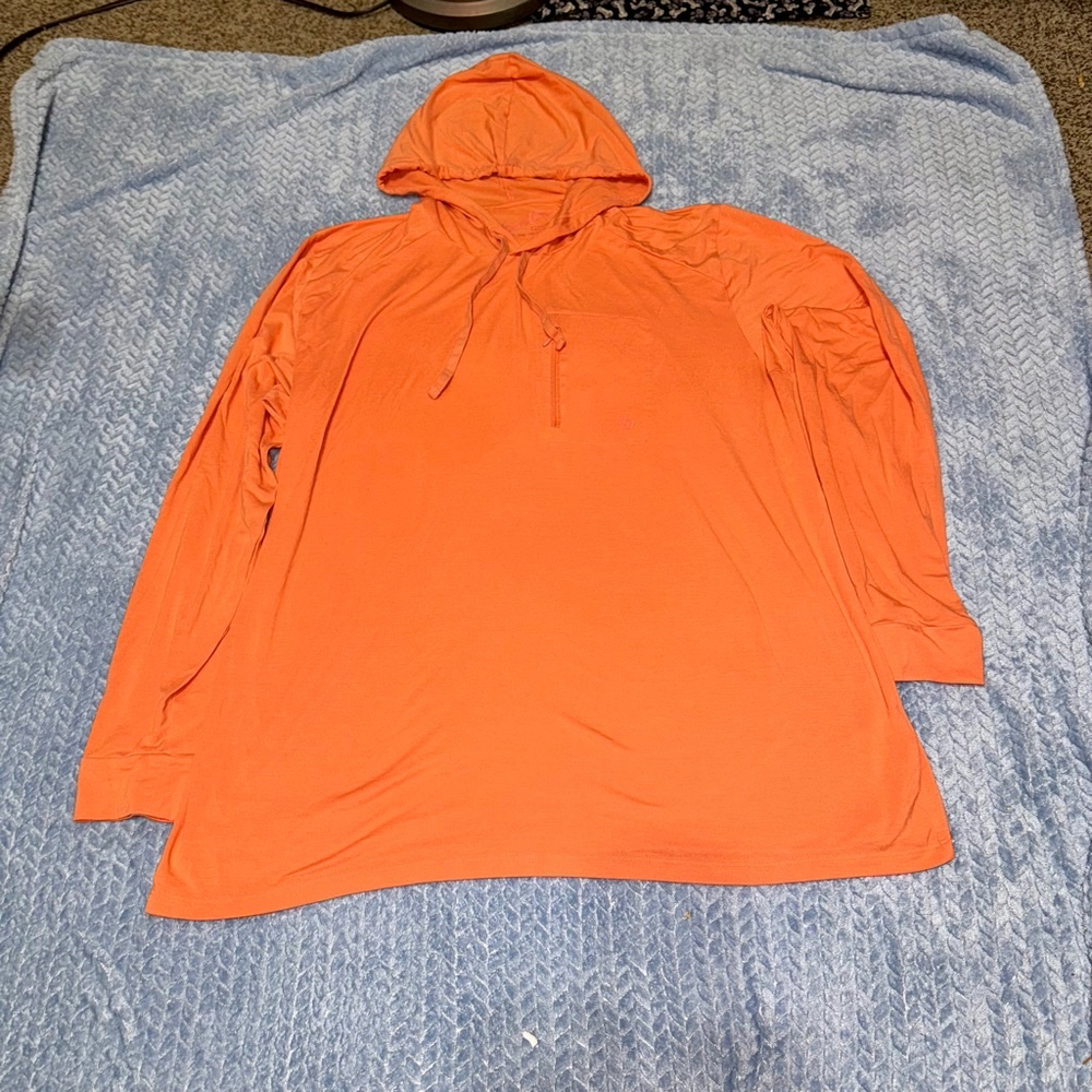 Duck Camp Salmon Original Bamboo Hoodie Lightweight Pullover Pocket Women’s 2XL